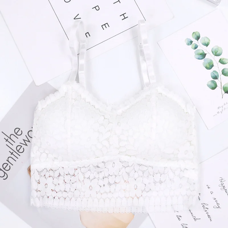 white Women Lace Yoga Bras Comfortable Female Sport Fitness Bras Women Underwear Running Gym Workout Tops - Color: white