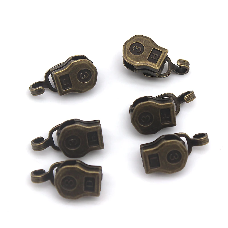 Винтажная металлическая головка на молнии DONYAMY 20 шт. 3 # слайдер для багажа