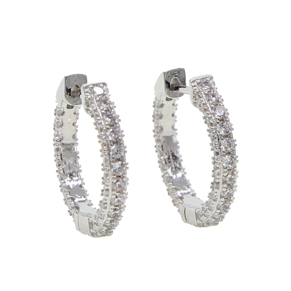 Сердце и Стрела кубического циркония хип хоп bling iced out cz серьги-кольца для женщин высокое качество