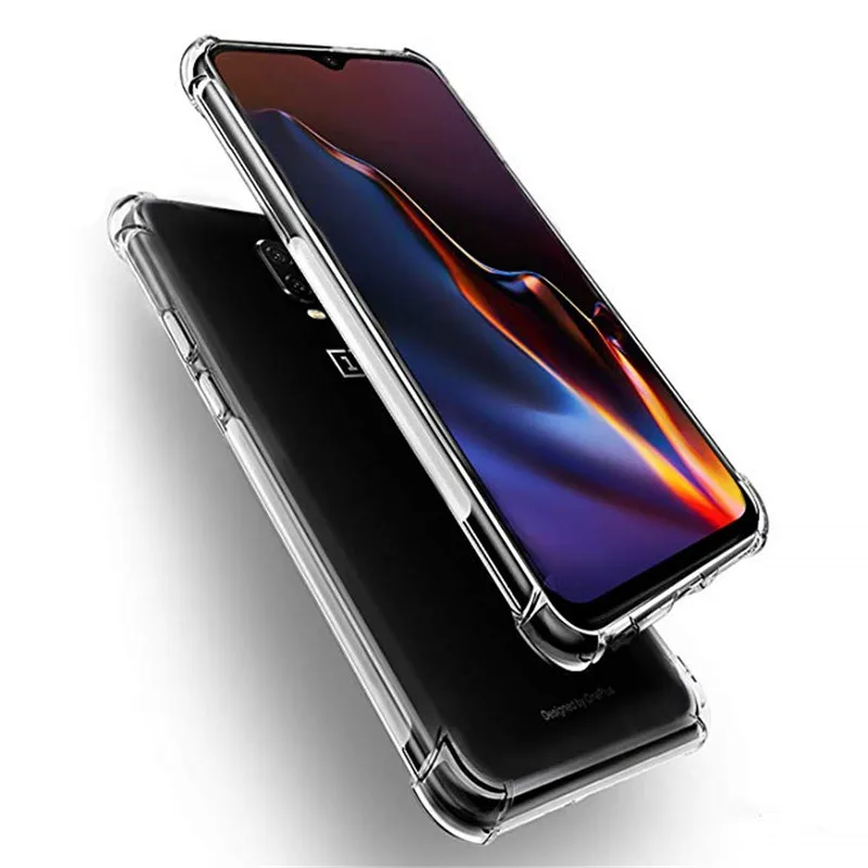 Чехол с подушкой безопасности для Oneplus 7 Pro, чехол, прозрачный мягкий ТПУ чехол для Oneplus 7 6 T, mlaren Edition, 6, 5, 3, 3, силиконовый черный чехол