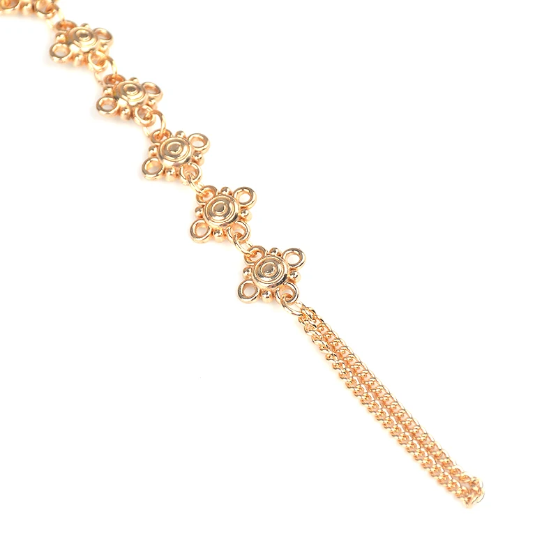 Женский браслет в стиле бохо из сплава с цветочным рисунком античные подвеской