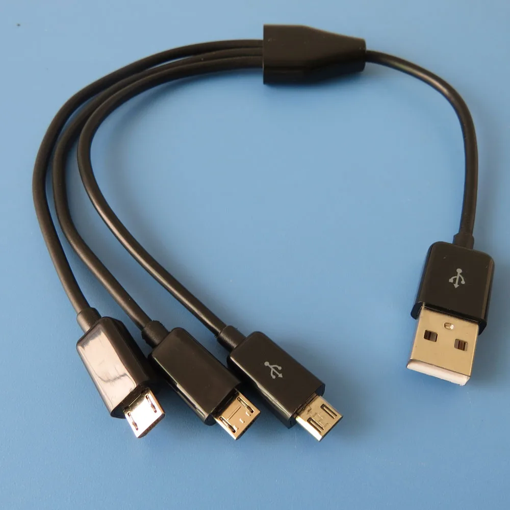 25 см 3 фута в 1 Micro USB кабель питания android устройства одновременно|Кабели питания| |