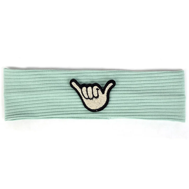 Повязка на голову для новорожденных Детская эластичная однотонная повязка из