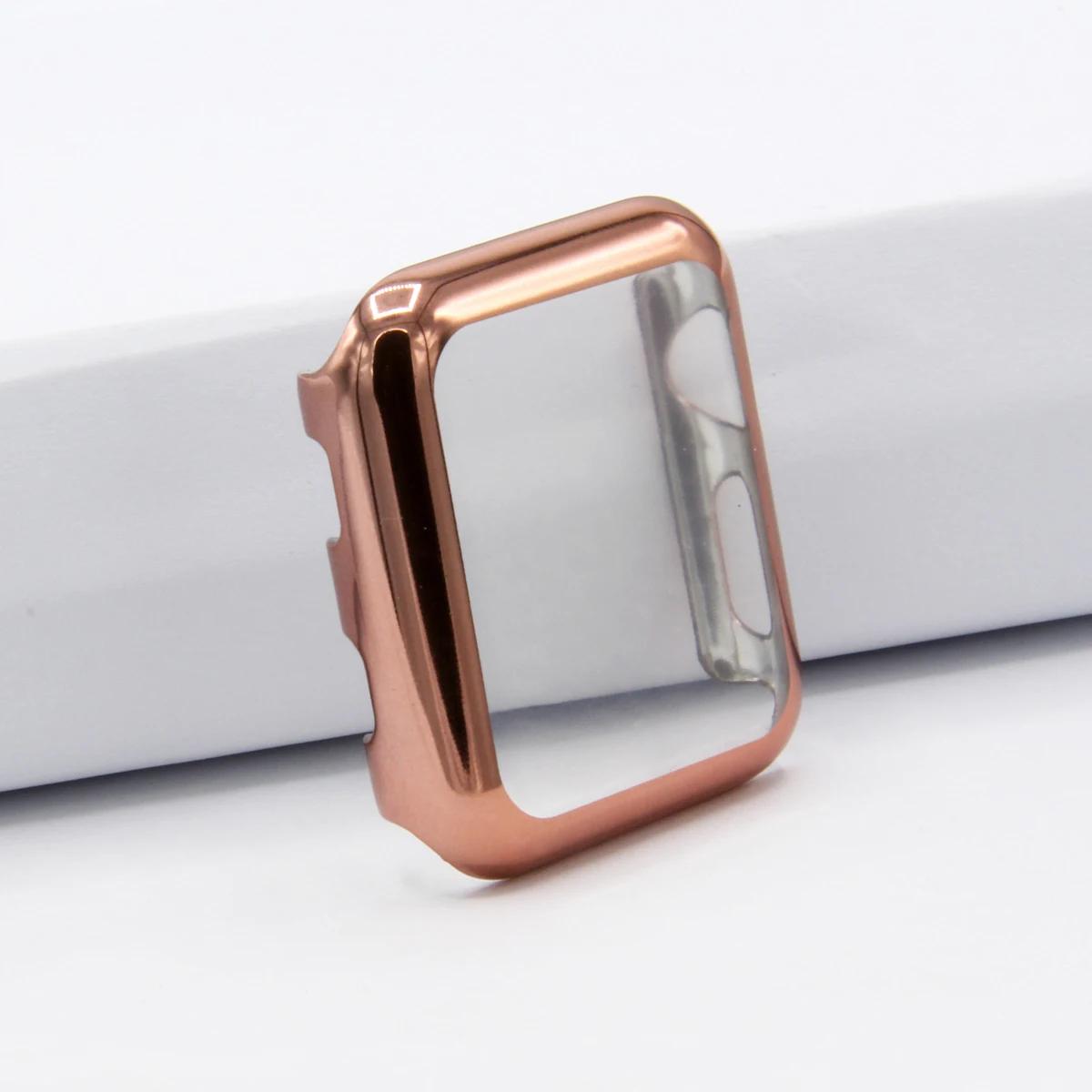 RoseGold Мягкий чехол для часов из ТПУ для Apple Watch band 42 мм 38 мм iwatch 3 2 1, защитный чехол, защитная пленка для экрана, покрытие, корпус из поликарбоната - Цвет ремешка: RoseGold