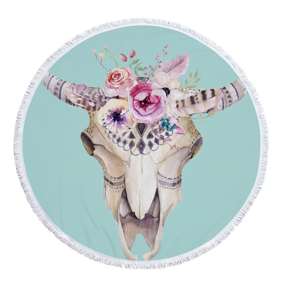 2019 Новые Дизайнерские летние пляжные полотенца с принтом оленя большие из