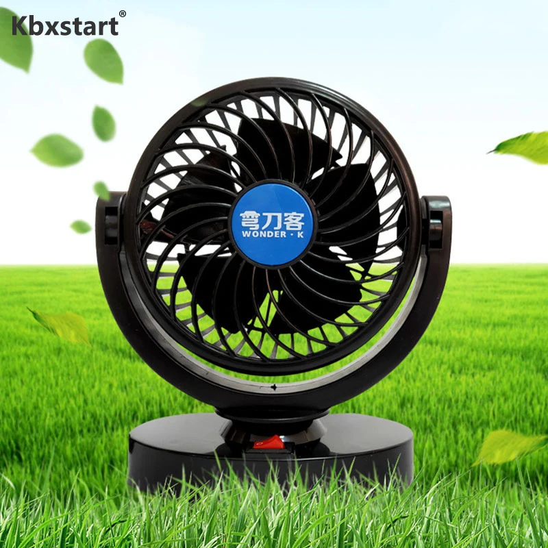 

Kbxstart Mini Car Fan Portable Low Noise 3 File Wind Speed Air Cooler ABS Energy-saving Desktop Fan Vehicle-mounted