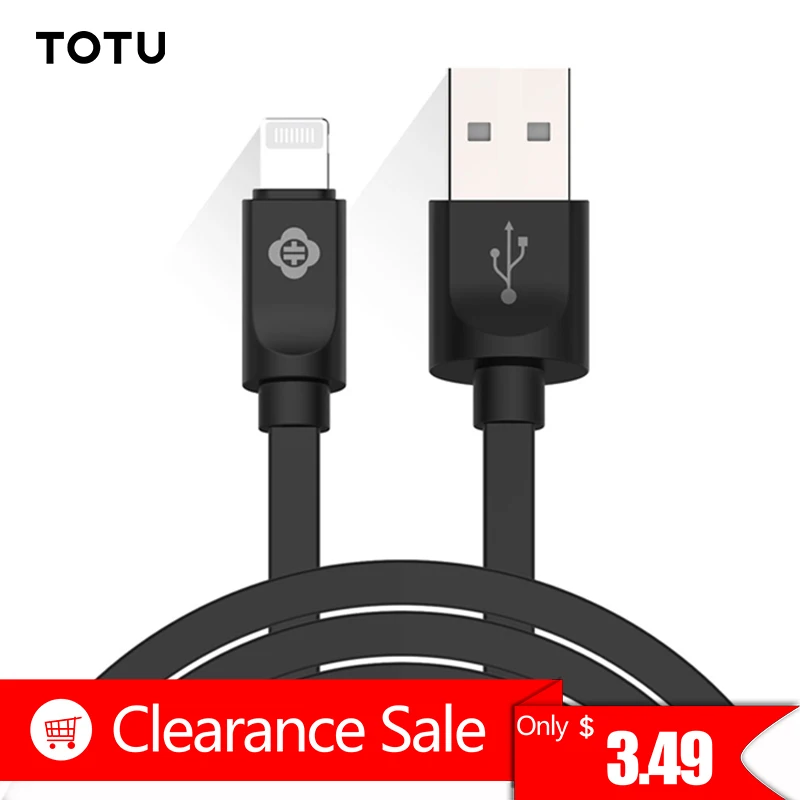 TOTU USB Cable For iPhone XS Max XR X 8 7 6 6s Plus 5 5S SE iPad Pro 2.4A Fast Charging Charger Data Cord Mobile Phone Cables | Мобильные