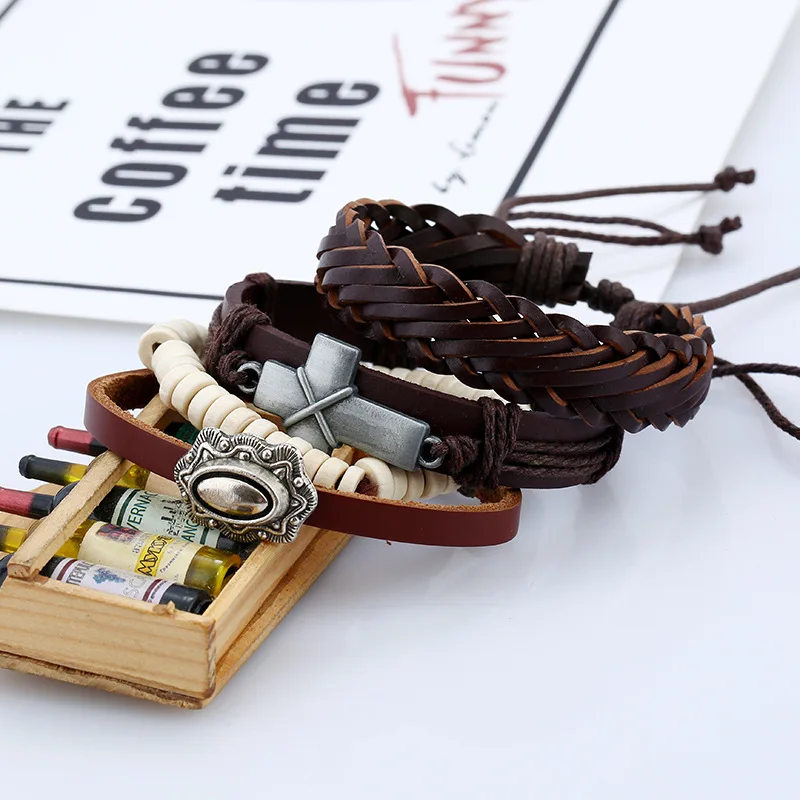 Новинка модные плетеные винтажные браслеты ручной работы в стиле бохо панк хиппи