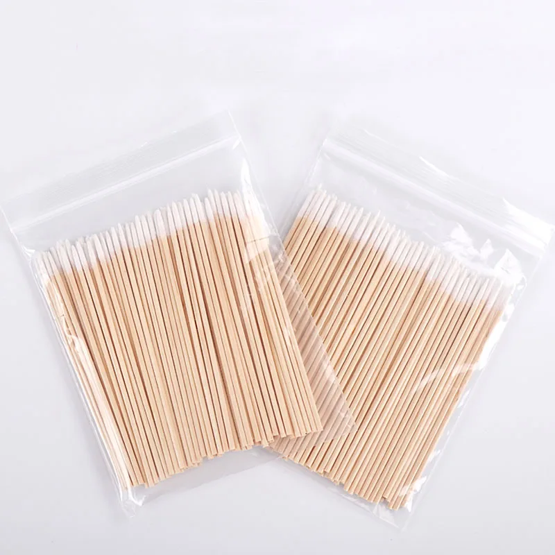 

1000pcs Wood Cotton Swab Eyelash Extension Tools Medical Ear Care Cleaning Wood Sticks Cosmetic Cotton Swab Tip Cotton Buds