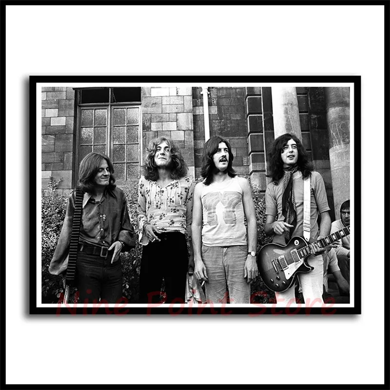 Led Zeppelin рок-музыка с покрытием бумажные Плакаты для дома спальни общежития Настенный декор Бескаркасный плакат - Цвет: Синий