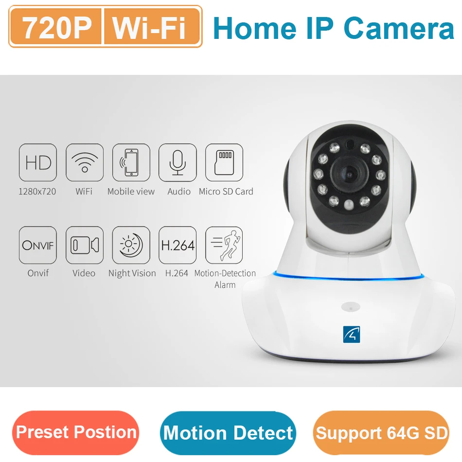 VStarcam C25 Wi Fi ip камера Cam 720 P глаз 4 & eyecloud приложение 15 заданное положение ИК
