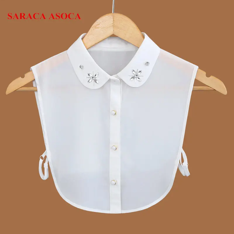 

New Adjustable Elastic Band Fashion Cotton Fake Collars Ladies white collor False Collar Shirt B148