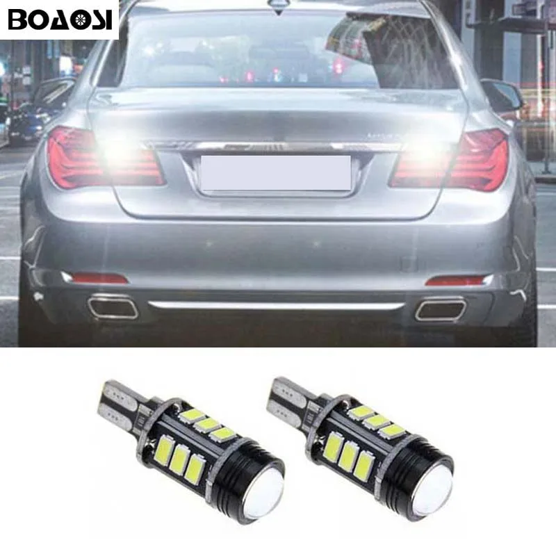 BOAOSI 2 шт. 5630 T15 светодиодный Canbus светильник заднего хода лампы для BMW Hyundai mazda Ford new