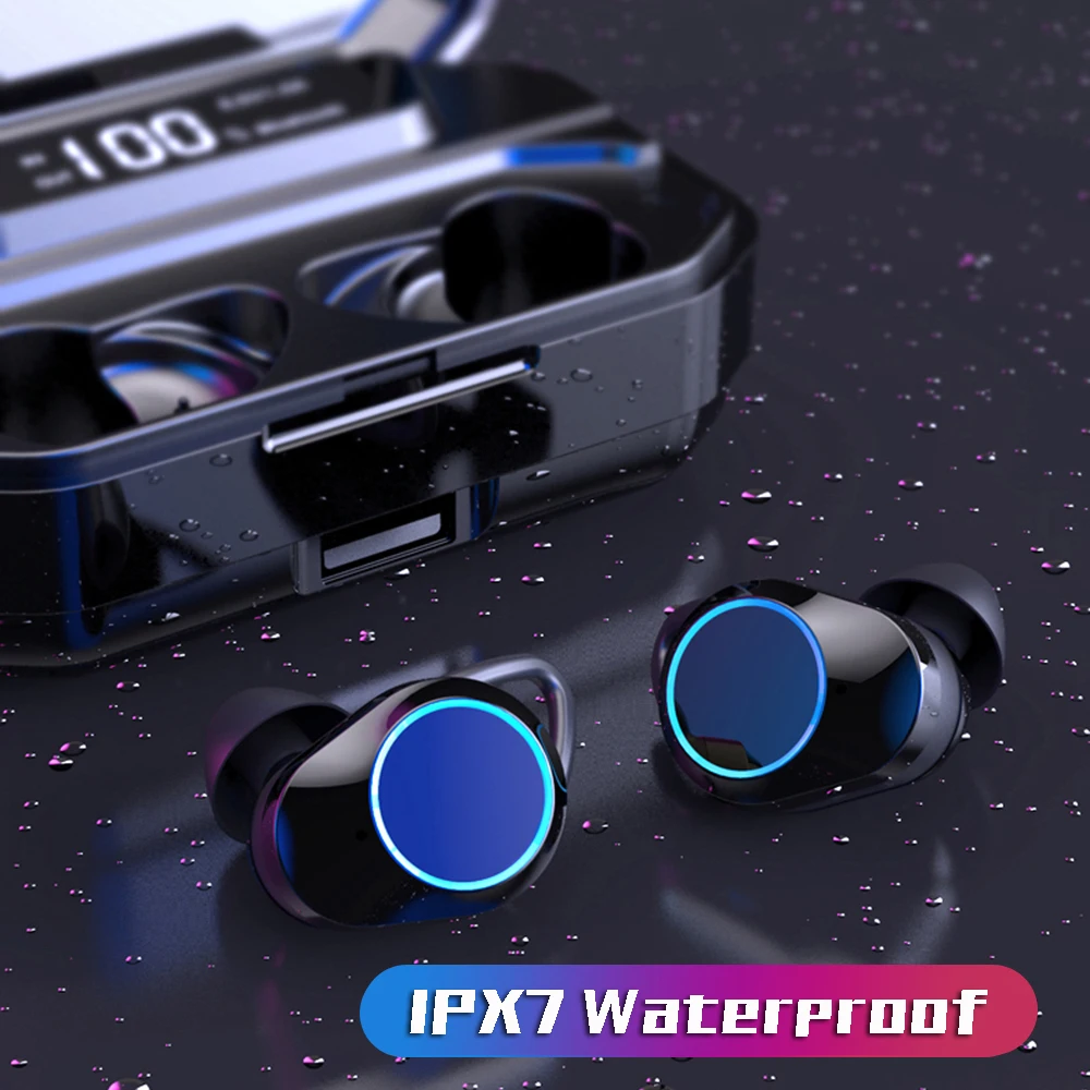 G02 X6 TWS Bluetooth 5,0 беспроводные наушники IPX7 водонепроницаемые наушники Handsfree наушники 3300 мАч Зарядка Авто сопряжение для спорта