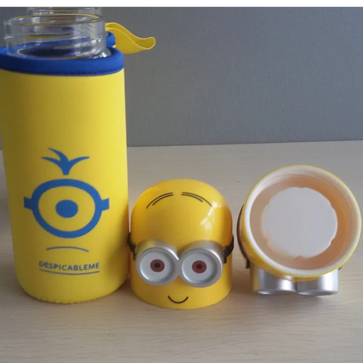 1 шт. одиночный двойной глаз милый маленький желтый человек бутылка для воды