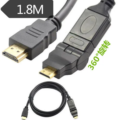 Адаптер HDMI Mini с поворотом на 360 градусов Удлинительный кабель 1080 p 6 футов |
