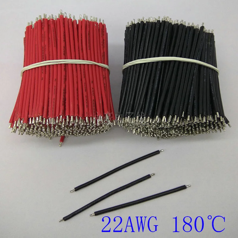 1000 шт 150 мм 180 градусов 3239 * 22AWG красный и черный с оловянной проволокой DIY панельный