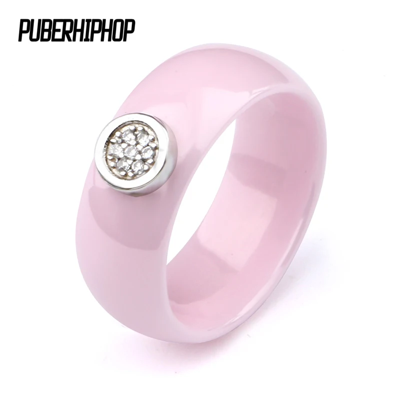 u-образные керамические серьги, кольца, наборы для женщин, 8 мм, гладкие милые розовые керамические серьги-гвоздики, Женские Ювелирные наборы, свадебные ювелирные изделия