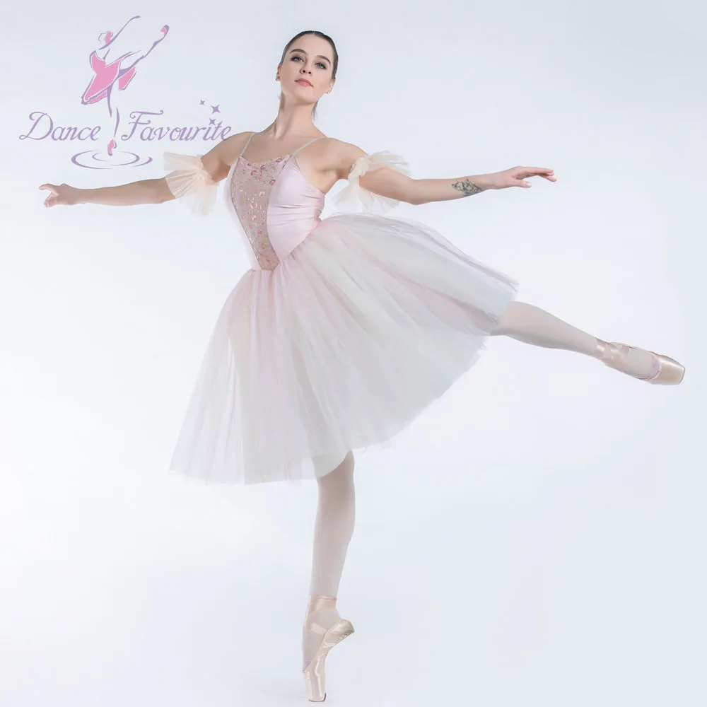 Бледно-розовая романтичная Балетная пачка для девочек и женщин балетная
