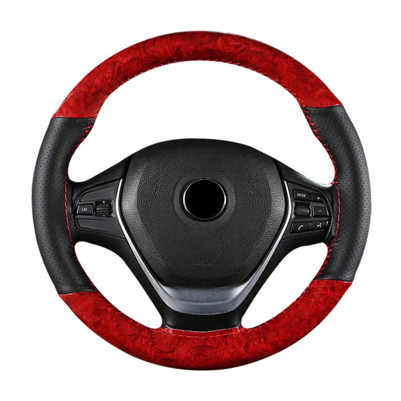 NEW DIY Steering Wheel Cover With needles and thread Wood Leather Hand Stitching Sewing Car Auto Steering-Wheel Case Covers | Автомобили и
