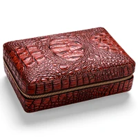 portable cigar case humidor cedar wood travel leather humidor box case storage 4 cohiba cigars with humidifier gift box