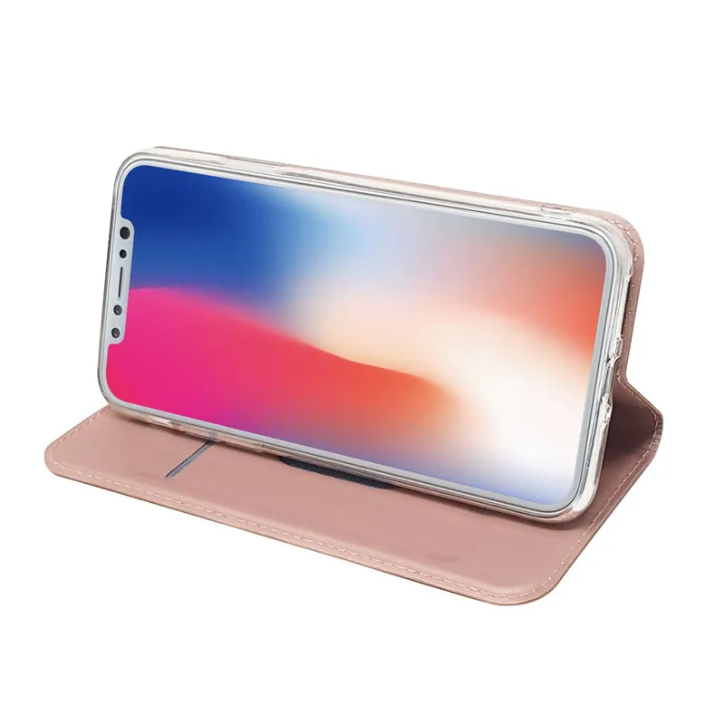 Флип чехол PDGB кожаный для iPhone XR Xs Max X Coque Case i5 5 SE 5s 6 6s Plus 7 8 роскошный книжка