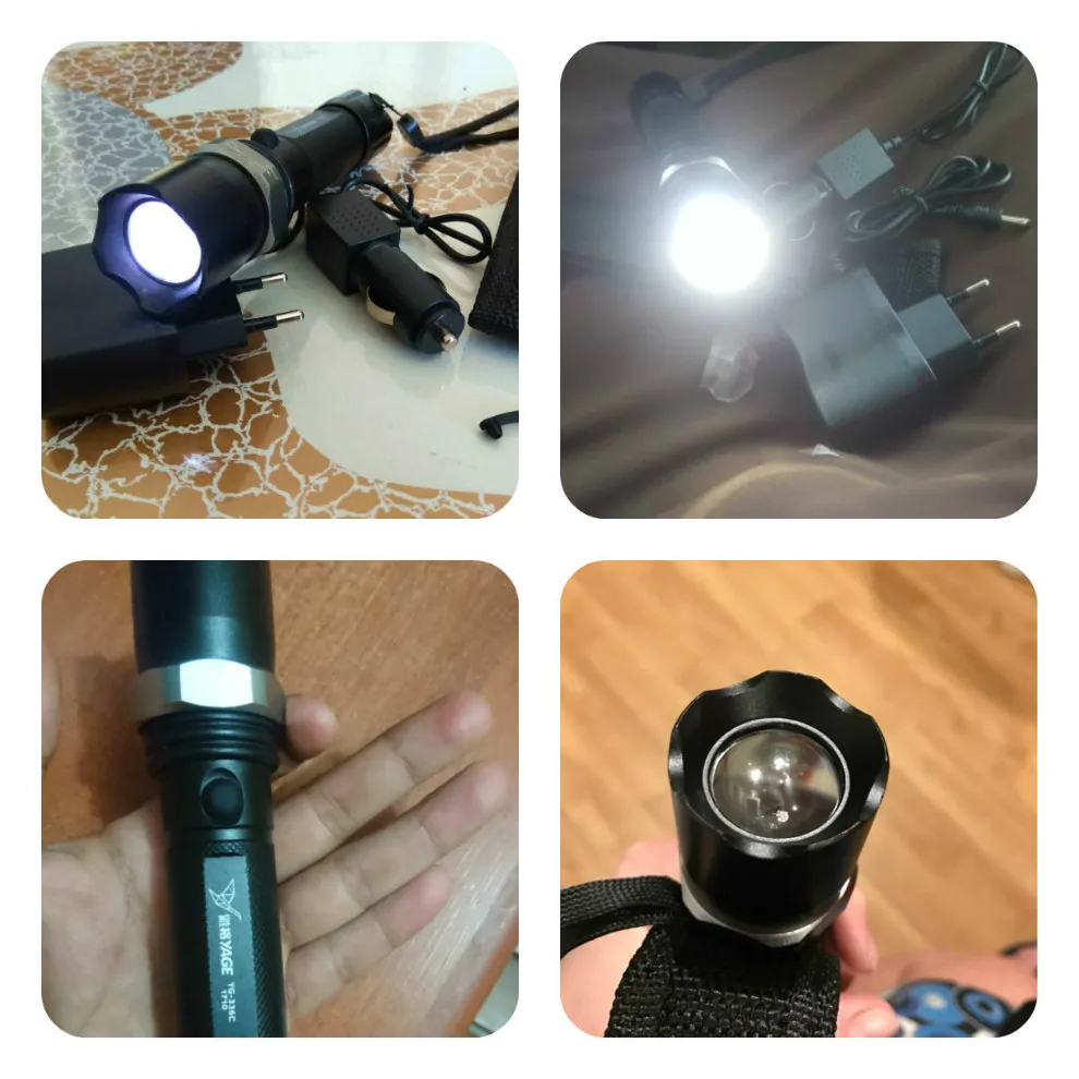 

Flashlight Lantern Tactical Rechargeable Led Flashlights Zoomable Light 18650 Lampe Touche Linternas Led Lamp Flash