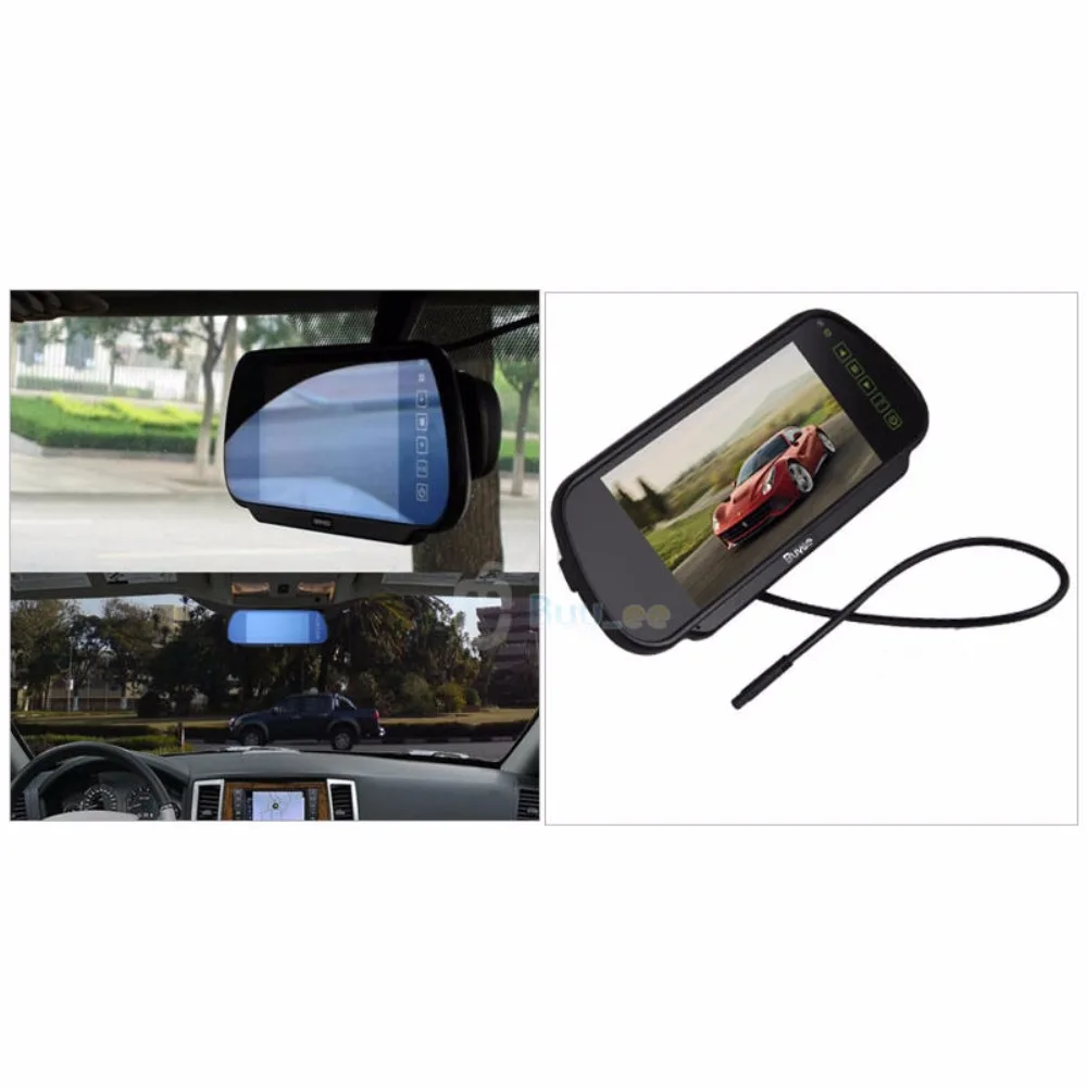 Buyee беспроводной HD 7 дюймов цветной TFT lcd Автомобильный зеркальный монитор для