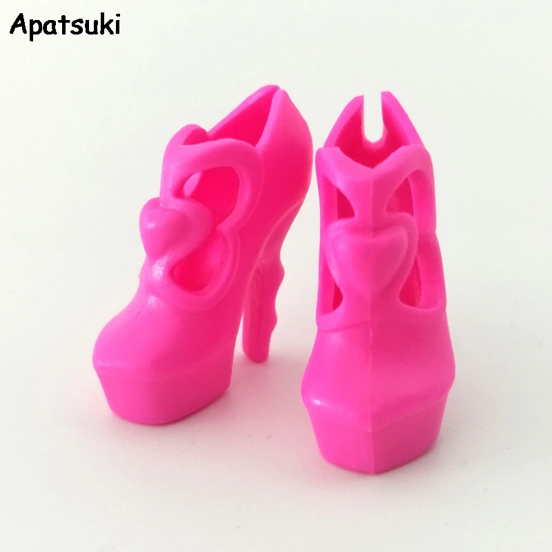 Розовые Оригинальные модные туфли для кукол Monster High на высоком каблуке куклы