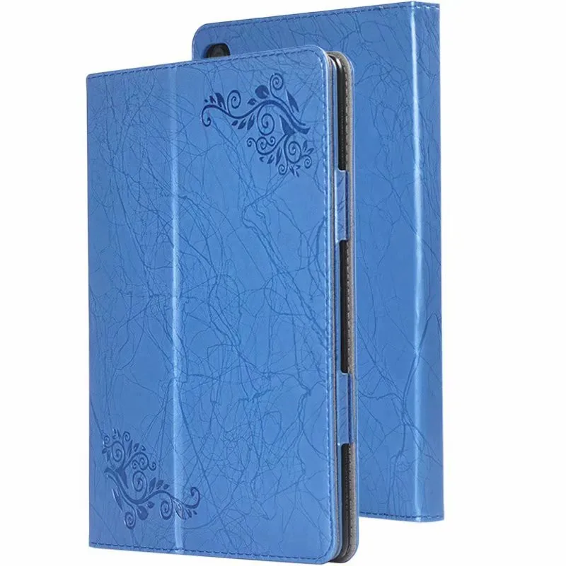 Чехол для huawei mediapad M5 lite 10 из искусственной кожи с подставкой для huawei mediapad m5 lite BAH2-W19/L09/W09+ пленки - Цвет: Blue-T2