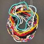 Женское Ожерелье-чокер в богемном стиле, короткое ожерелье с разноцветными бусинами, 11 видов, 2019