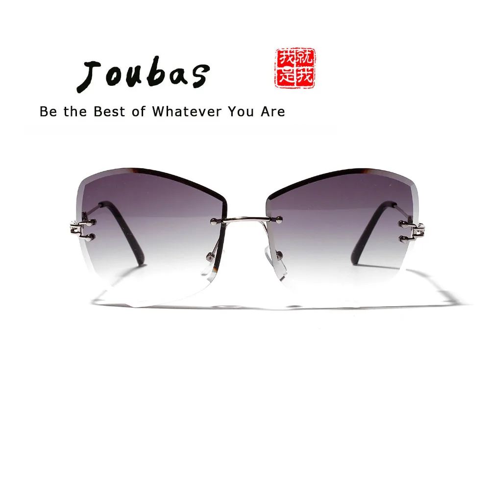 Joubas Cateye, без оправы, солнцезащитные очки для женщин/мужчин,, высокое качество, без оправы, градиентные солнцезащитные очки, полигоновые оттенки, роскошный дизайн 111