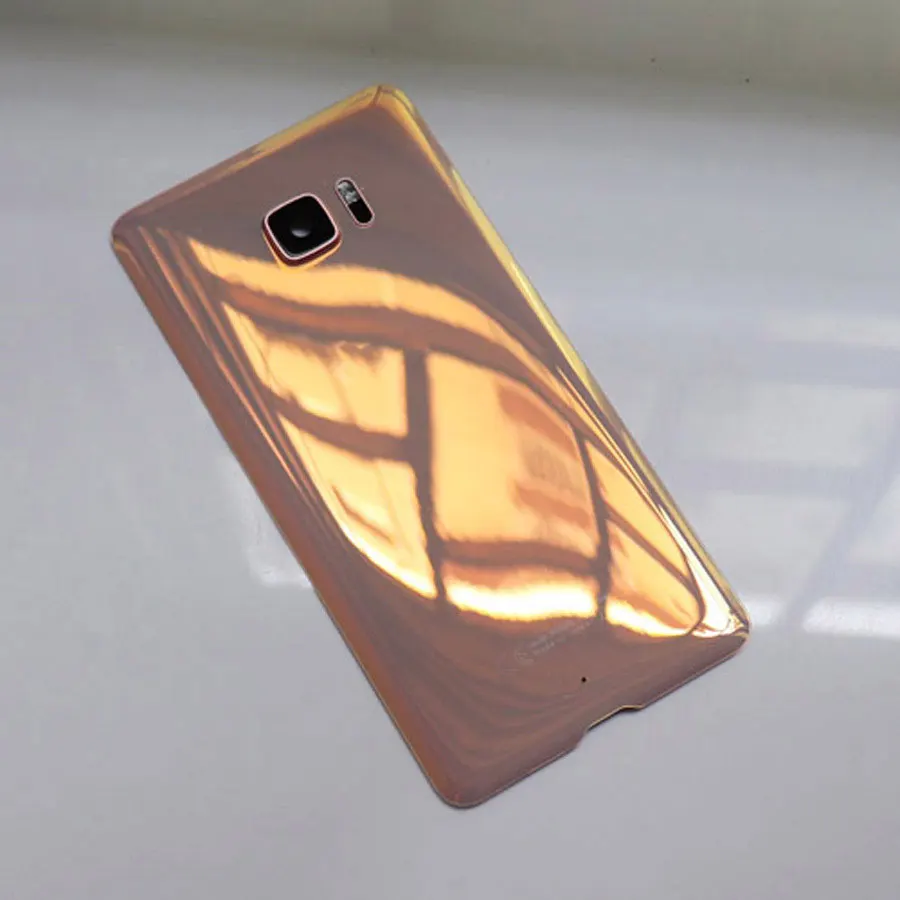 Cosmetic Pink Материал стекло для htc U Ultra U1 задняя крышка корпуса задняя крышка батарейного отсека чехол+ объектив камеры запасные части - Цвет: Cosmetic Pink