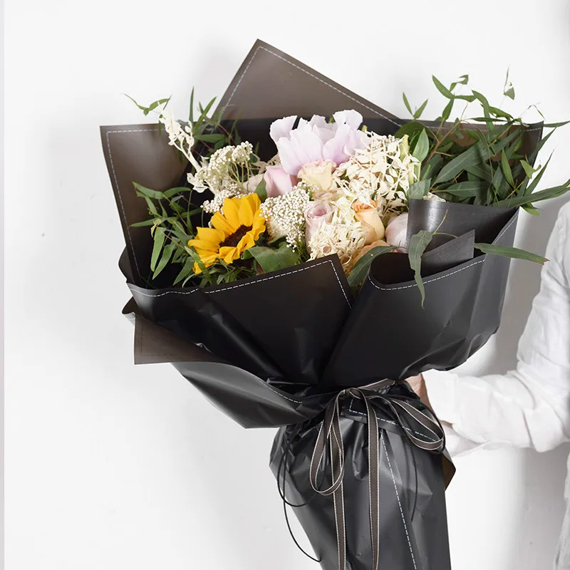 Цветная Корейская матовая водонепроницаемая упаковочная бумага для цветов