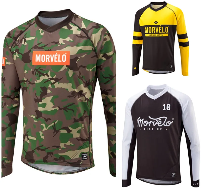 Новый Morvelo MTB Мотокросс синий веломайка DH MX мужские футболки с длинными рукавами