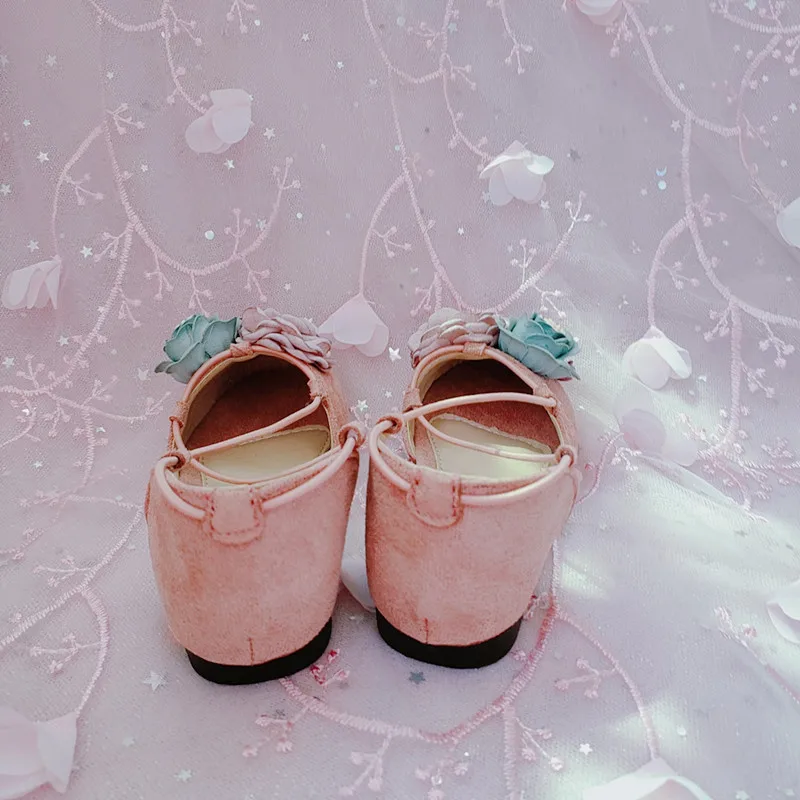 Сандалии с жемчугом для девочек ручной работы туфли принцессы цветами и стразами