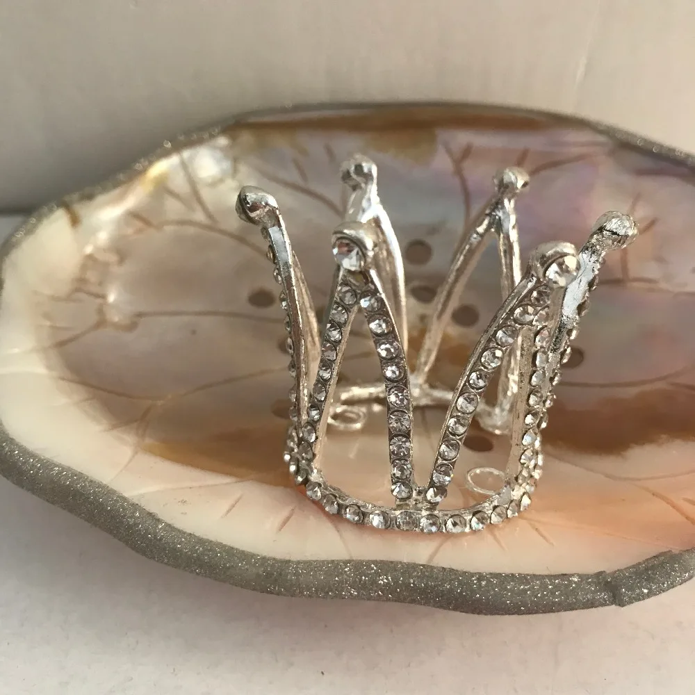 Тиара с короной для маленьких девочек диадема волос прозрачный камень