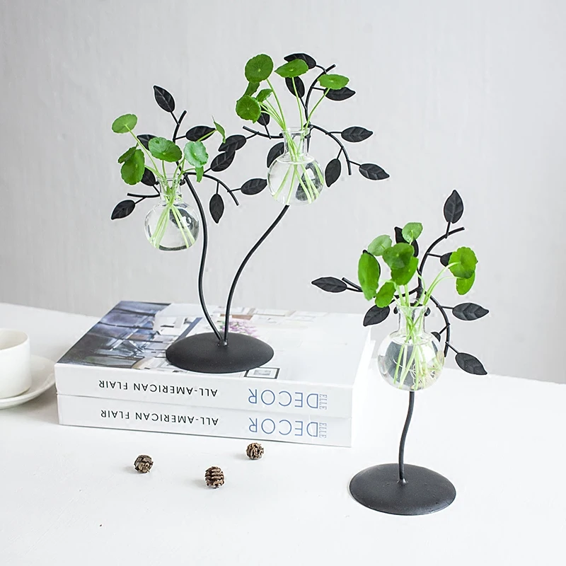 Креативная стеклянная банка для хранения с формой дерева полка скандинавский