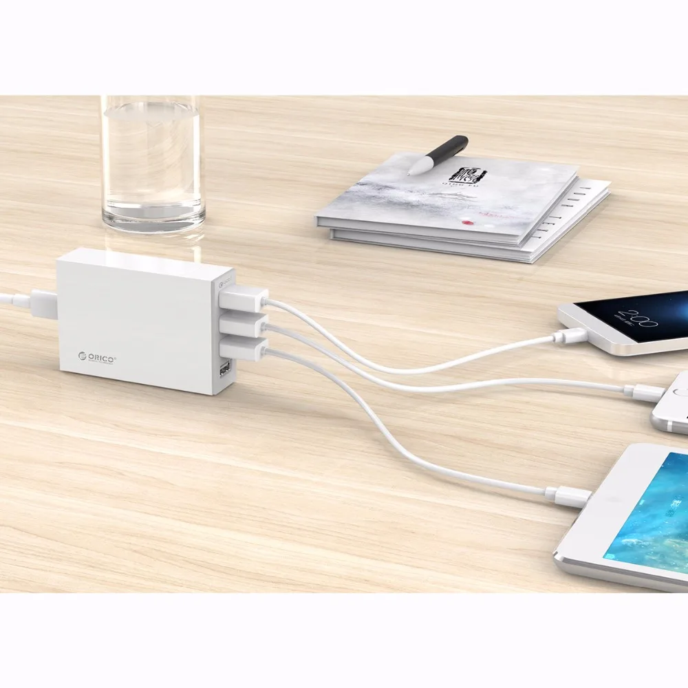 ORICO 4 порта QC2.0 5V2.4A 9V2A 12V1.5A Настольный быстрый USB мобильный телефон зарядное