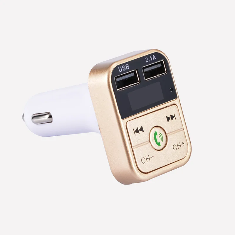 Gold Автомобильный MP3-плеер transmteteur Авто bluetooth музыка громкой связи беспроводной комплект FM USB передатчик зарядное устройство FM модулятор автомобильные аксессуары - Формат цифровых медиаданных: Gold