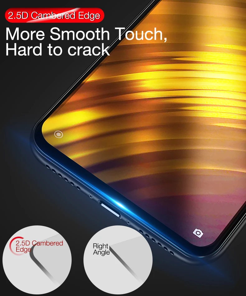 Закаленное стекло Cafele для Xiaomi Pocophone F1, прозрачная защита экрана 9H HD для Xiaomi Pocophone F1, Защитное стекло для экрана