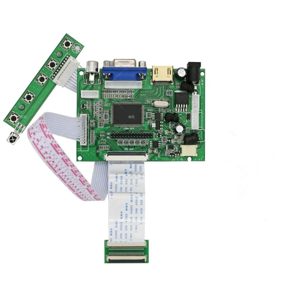 Для AT070TN90 92 94 Поддержка VGA HDMI 2AV VS TY2662 V1 LVDS TTL 50PIN плата контроллера|Экраны| |