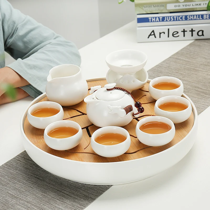 Керамика бамбуковый чайный поднос дренаж для хранения воды кунг фу набор