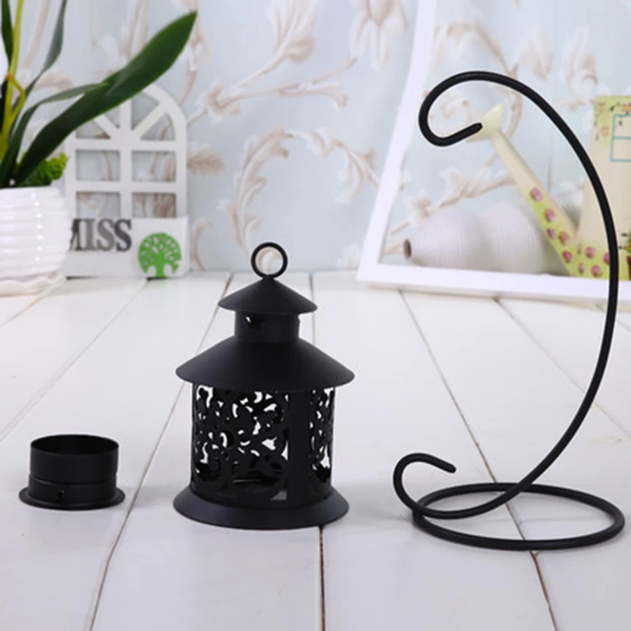 Висячие винтажные пустотелые узоры потертая Сова Teatick Металл Tealight украшение