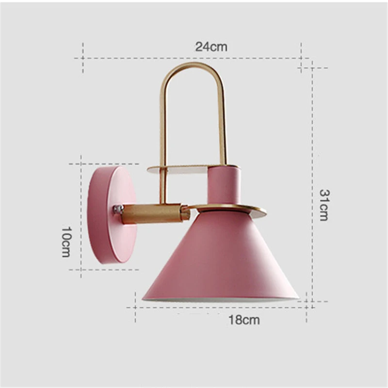 Скандинавский светодиодный настенный светильник E27 креативный персональный для