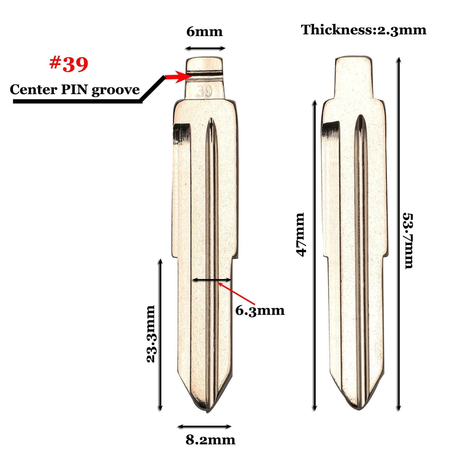 No.39 Center groove Jingyuqin Флип Ключа автомобиля № 03#39 40 105 106 71# HU100 для Chevrolet Cruze SPrak Aveo Camaro Equinox Opel HU43 KD KEYDIY - Цвет: No.39 Center groove