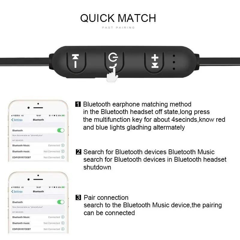 Bluetooth 4,2 стерео наушники-вкладыши наушники спортивные наушники беспроводные магнитные наушники