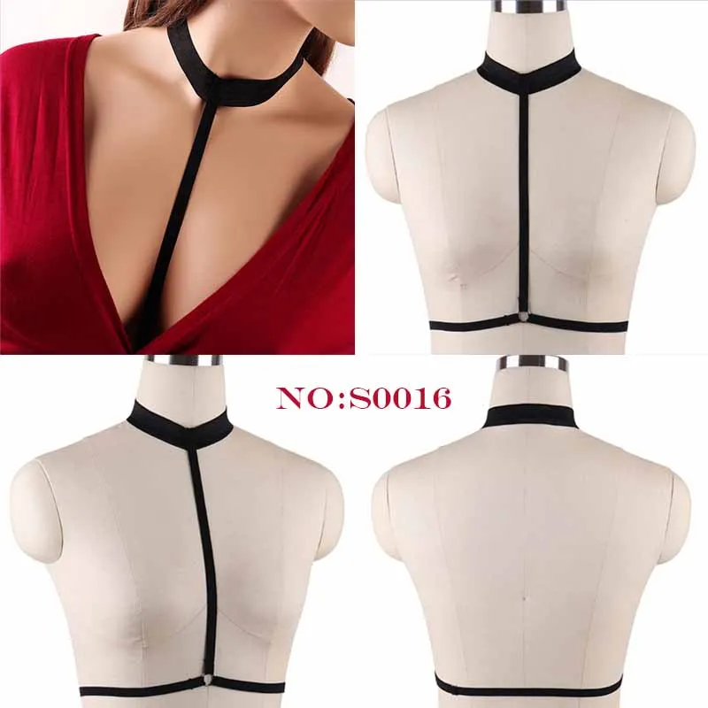 S0016BLACK Женское боди жгут нижнее белье в готическом стиле укороченный топ Фетиш клетка бюстгальтер ремни для нижнего белья пояс портупея в форме звезды бюстгальтер - Цвет: S0016BLACK