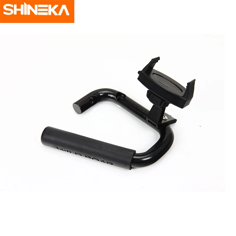 shineka armrests for jeep wrangler jk 2007 2017 car front metal top handle with phone holder kit accessories for jeep wrangler free global shipping