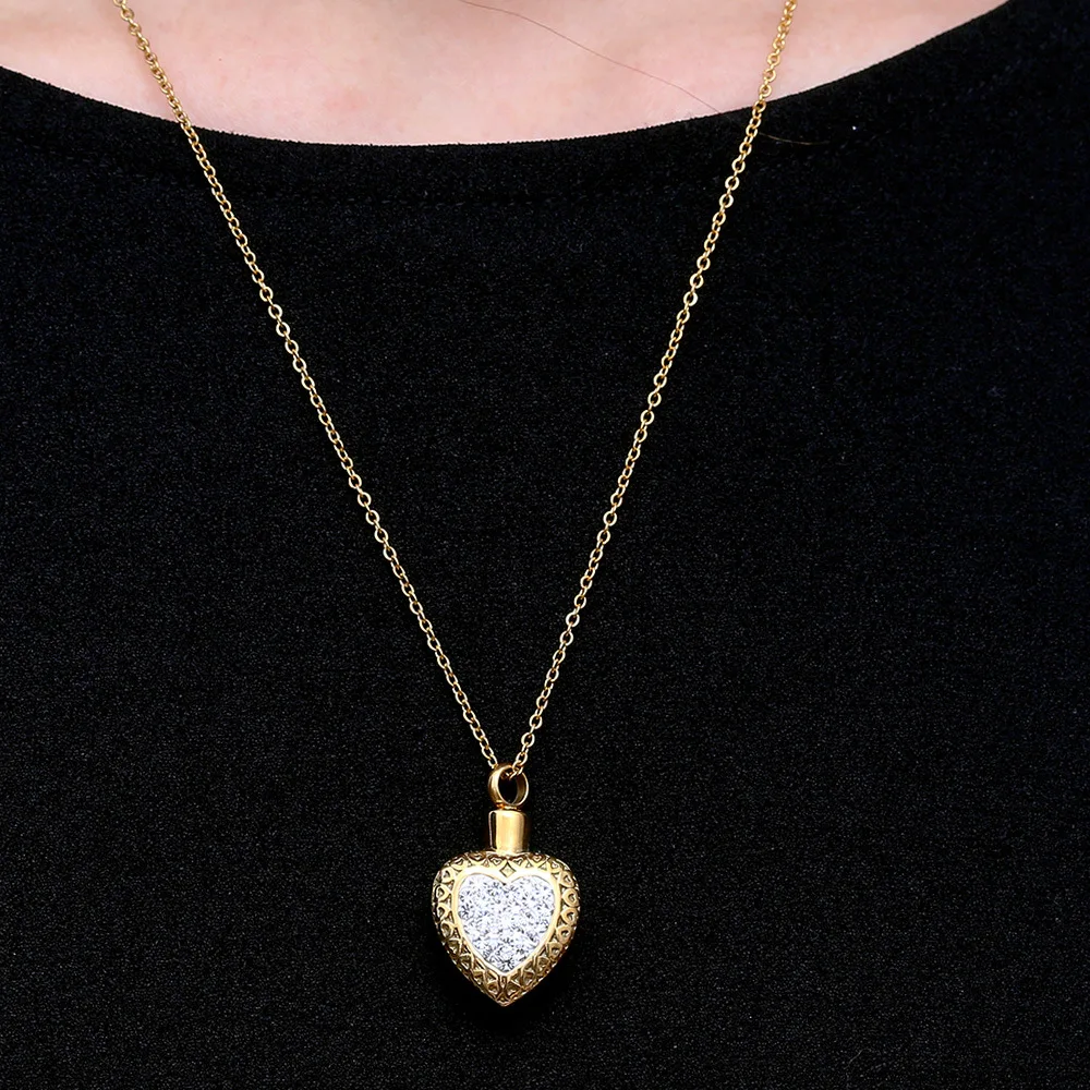 Урна ожерелье для праха сердечко Кремация памятный Сувенир Кулон ювелирные